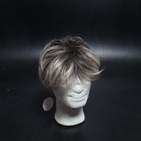 AIYLMZ Krátke Ombre Blonde Pixie strih parochne s ofinou pre ženy Ombre Blonde Štýlové nadýchané