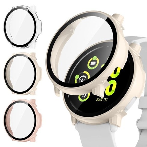Ochranné púzdro Kamita 3 kusy s ochranou displeja pre Garmin Vivoactive 5, číre+ružové+biele