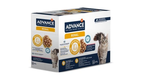 Advance | Vlhké krmivo pre mačky Renal | Renal | Zlyhanie obličiek | 12 x 85 g