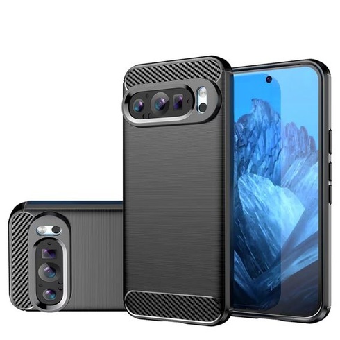 Ochranný kryt pre Pixel 9, Pixel 9 Pro, pre Google 9. Ultratenký kryt s imitáciou uhlíkových vlákien a