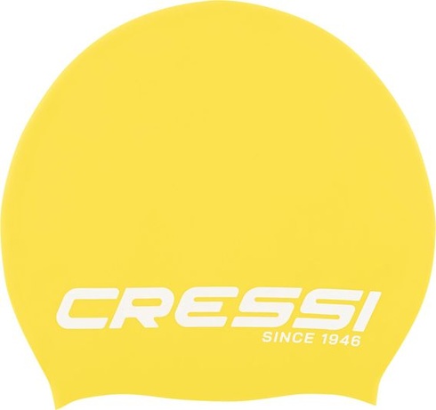 Plavecká čiapka Cressi Loira pre dlhé vlasy, veľkosť M, žltá/biela
