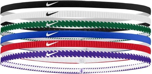 Tenké elastické čelenky Nike Flex Classic Slim Headbands 6PK pro Sport Royal (6 kusů)