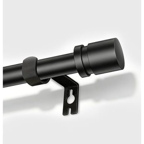 16mm výsuvná tyč na záclony 63-183 cm, čierna tyč na záclony 67-187 cm