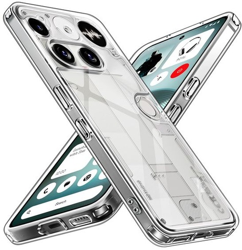 Priehľadný kryt ivoler Non-Yellowing pre Nothing Phone 3, [Vojenská ochrana] Nárazuvzdorný a proti