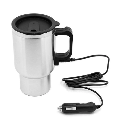 12V autokanvica, 450ml autokanvica so zástrčkou do zapaľovača, vyhrievaný hrnček, prenosná elektrická
