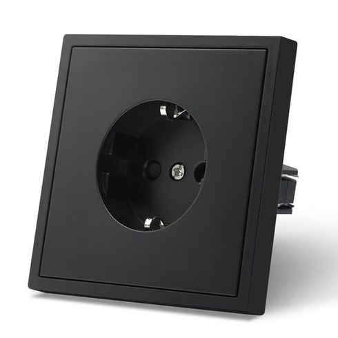 Zásuvka Schuko, norma EU, jednoduchá zapuštěná zásuvka, zásuvky 80 mm x 80 mm, snadná instalace,