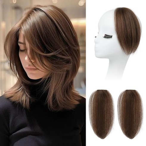 REECHO Clip-in vlasové prodlužování pro objem, sada 2 kusů, 20cm silné vlasové prodlužování pro