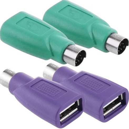 Adaptér PS/2 na USB A (samec/samica) pre PS/2 jack na USB A pre myš a klávesnicu, 4 kusy