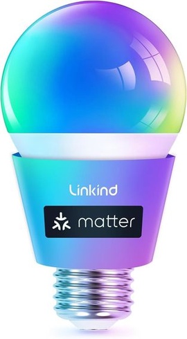 Chytrá RGBTW žárovka Linkind Matter, E27 lampa s Alexou, 45 scén a synchronizace hudby, 16 milionů