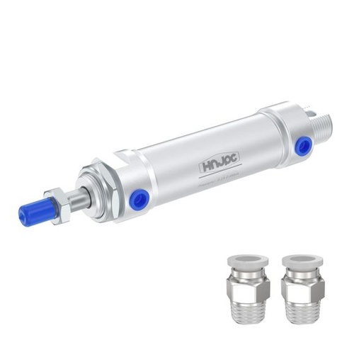 Mini pneumatický válec MAL, vrtání 20 mm, zdvih 75 mm s magnetem, dvojčinný, kompaktní kulaté tělo,