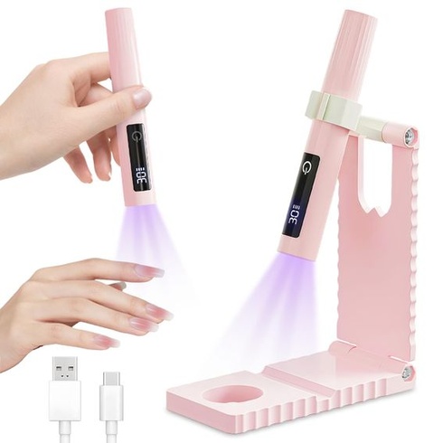 Flintronic UV lampa na gélové nechty, malá UV lampa na nechty so stojanom, prenosná, mini dobíjacia