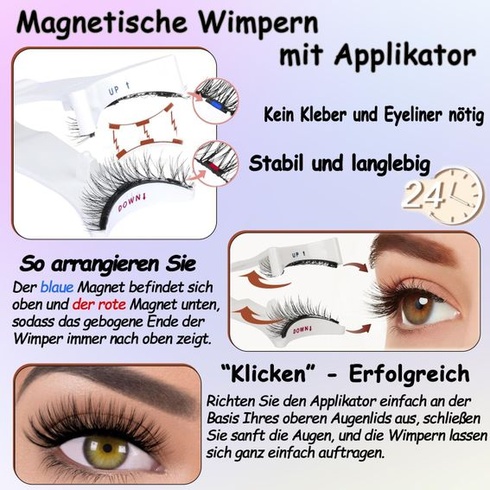 Magnetický dizajn rias bez očnej linky, štýly plných rias a 3/4 polovičné riasy, magnetické riasy,