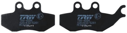 Sada organických brzdových destiček TRW MCB734 pro motocykly Peugeot SATELIS ABS 2007-2012, přední