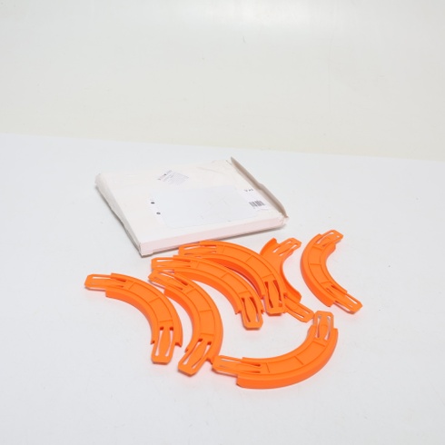 8 zakrivených dielikov dráhy kompatibilných s autíčkami Hot Wheels, ABS spojky pre závodnú dráhu,