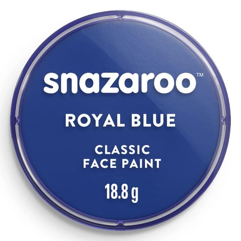 Barva na obličej Snazaroo 1118344 - Královská modrá - kelímek 18 ml, šetrná k pokožce, na vodní