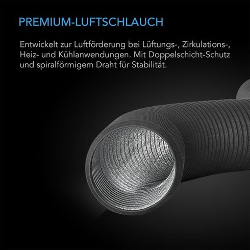 Flexibilné hliníkové potrubie AC Infinity s priemerom 200 mm, vysoko výkonná štvorvrstvová ochrana, dĺžka