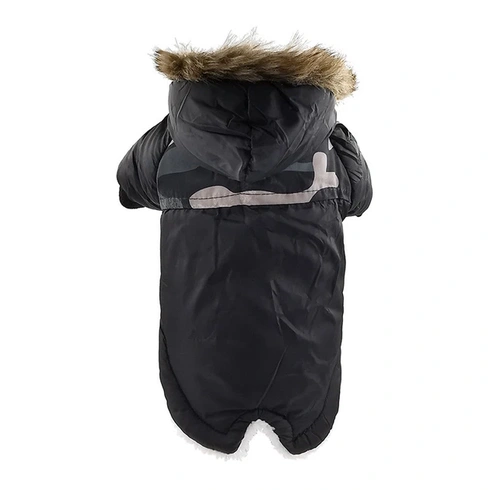 Bunda pre mačky Pet style s kapucňou čierna S