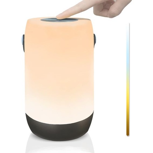 Dobíjecí venkovní lampa, přenosná stmívatelná LED stolní lampa, dotykové ovládání, noční lampa,