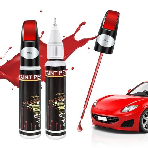 2 červené fixky na farbu, každé s objemom 24 ml, perfektné krytie a rýchle schnutie