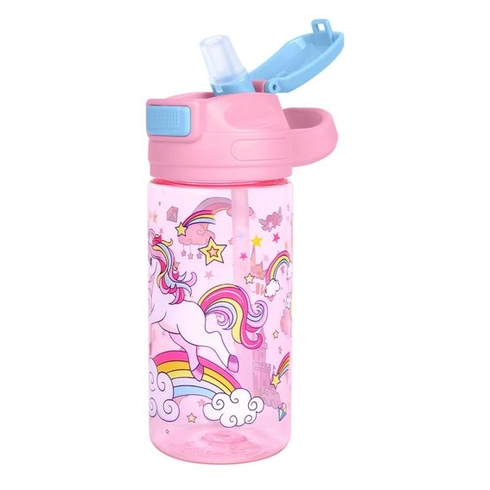 Detská fľaša na pitie decalsweet 480ml, tritánová fľaša na vodu bez BPA Unicorn Pink Unicorn 473ml