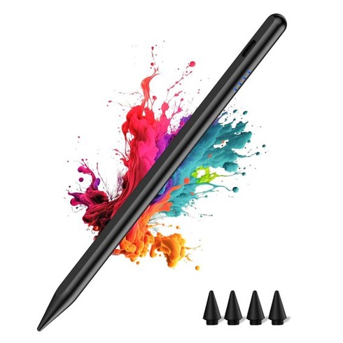 Stylus pre iPad Apple iPad 2018-2026 s rýchlym nabíjaním/odmietaním dlane, čierny
