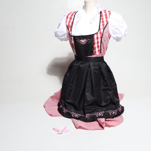 Dámsky kostým dirndl na Oktoberfest, kostým slúžky, kostým nemeckého pivného festivalu, bavorské