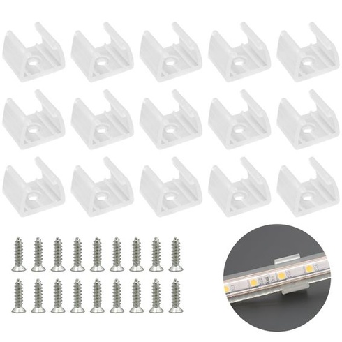 50 montážnych spôn pre LED pásky, vodotesné spony pre LED pásky
