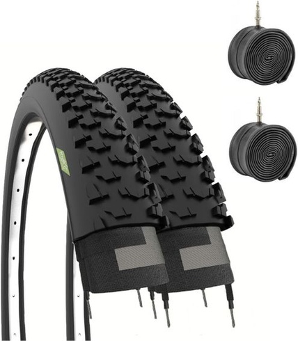 Dětské kamery Ecovelò 2 MTB pneumatiky 24 x 1,95 (44-507) + komory, černé, 24 x 1,95