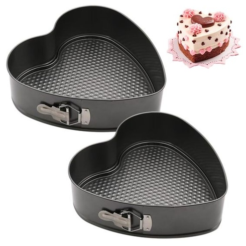 Forma na torty v tvare srdca 17,5x14x5 cm - 2 kusy Malá tortová forma s nepriľnavým povrchom na