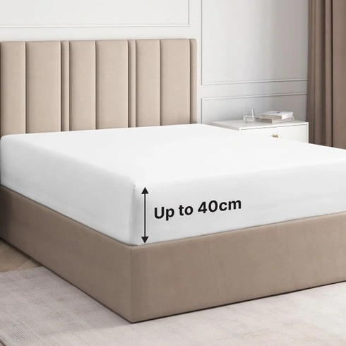 Prestieradlo s elastickým prvkom na posteľ veľkosti king size, 150 x 200 cm, 100% bavlnený satén,