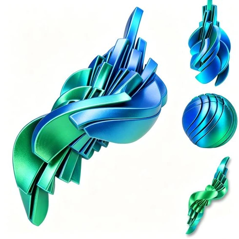 3D tlačená fidget loptička, antistresová loptička s efektom morphslime, senzorická loptička podobná