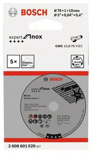 Rozbrušovací kotouč Bosh A 60 R INOX BF