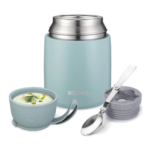 Termonádoba VITONIS se lžící 500 ml, zelená
