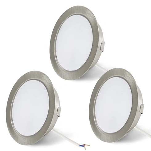 Balenie 3 kusov zapustených LED bodových svetiel, 12V LED bodové svetlo, neutrálna biela, stmievateľné,