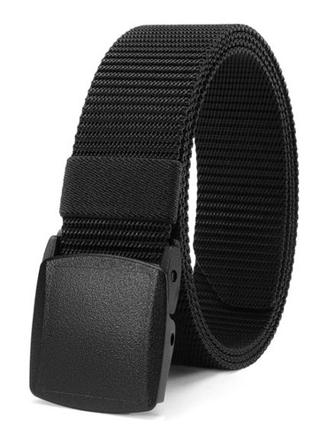 Pánsky pracovný opasok CHAOREN, látkový opasok bez kovu, 38 mm čierny, pás 80-90 cm (celková dĺžka