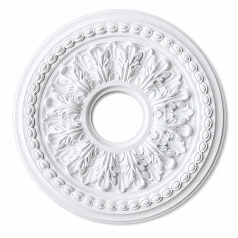 Okrúhly PU panel lampy, vnútorný priemer 8 cm, vonkajší priemer 26 cm, stropná rozeta, biela stropná