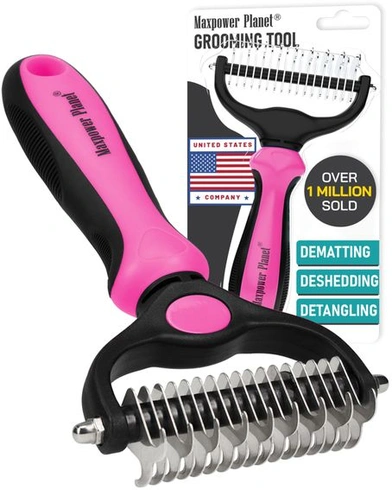 MaxPower Planet Dog and Cat Brush - Jemný kartáč na podsrst pro dlouhosrstá zvířata - Oboustranný