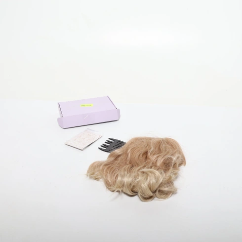 BARSDAR Krátká vlnitá medově blond paruka s ofinou, krátká vlnitá blond paruka pro ženy, měkké