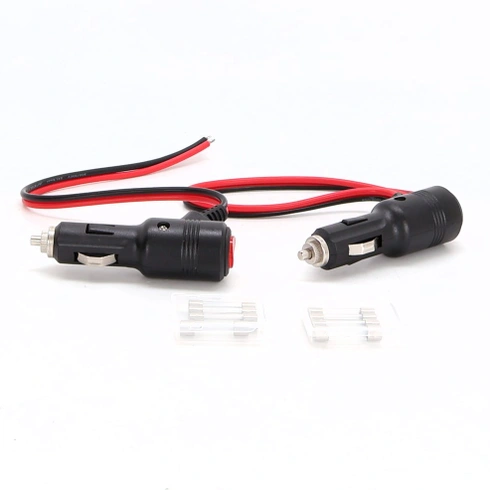 Adaptér do zapalovače cigaret 12V/24V, 16AWG, odolný, 15A, zástrčka zapalovače cigaret do holého