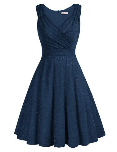 GRACE KARIN šaty 50. roky šaty rockabilly vintage šaty krajkové koktailové šaty CL645-9 2XL