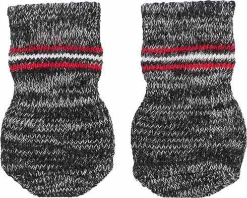 TRIXIE Protišmykové ponožky pre psov, šedé, veľkosť L-XL – 2 kusy na hladké podlahy, šedé,
