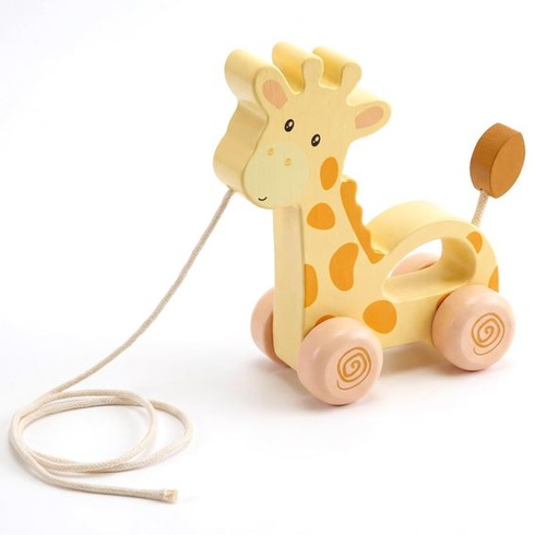 Drevená hračka WoodenFun s žirafou pre batoľatá od 1 roka, pre motorické zručnosti