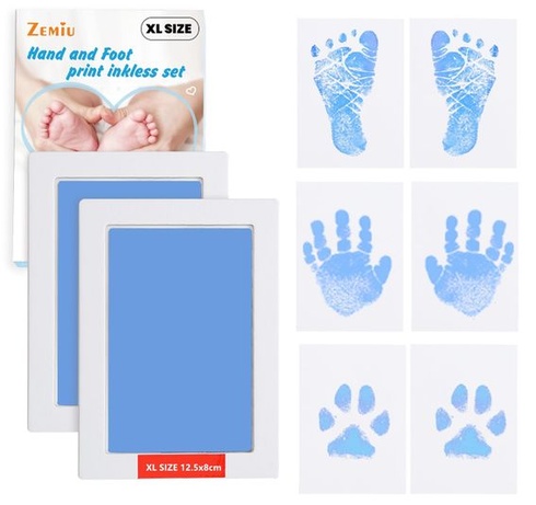 Sada 2 pečiatok s potlačou pre bábätká veľkosti XL, Clean Touch, pre novorodenca/detskú