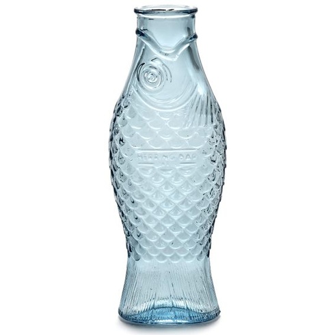 Paola Navone FISH & FISH Fľaša, 85 cl - Svetlo modrá karafa