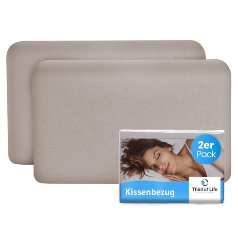 Povlak na polštář 40x25 taupe, dvojité balení pro cestovní polštáře VOLAR