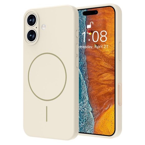 Púzdro pre iPhone 16 kompatibilné s MagSafe, prémiové silikónové púzdro s podšívkou z mikrovlákna