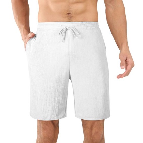 Pánské letní volnočasové kraťasy AUYAO (M~XL) bílé L