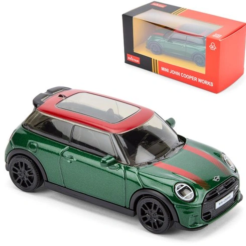 Model vozu CMJ Mini John Cooper Works v měřítku 1:43 – zelená | Vysoce detailní sběratelská edice |