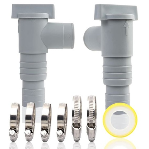 Uzavírací ventil bazénu s hadicovou přípojkou 32 mm, uzavírací ventil bazénové hadice 32 mm, PVC