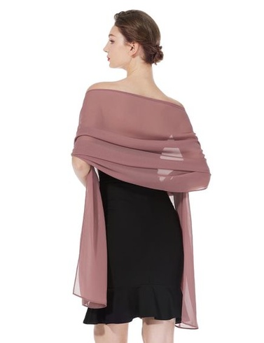 BEAUTELICATE Šifónový šál, dámska slávnostná elegantná šatka cez ramená, štôlňa na večerné šaty,